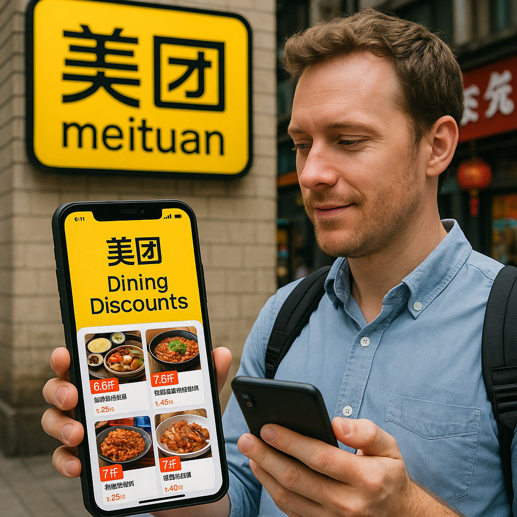 Meituan app with dining discounts